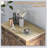 Sideboard with Solid Wood Countertop, Modern Kitchen Storage Cabinet, Coffee Bar Cabinet-718200510