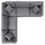 Canapé modulaire d'extérieur en L 5 pièces Commix Sunbrella par Modway-64320849