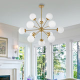 Arisai Andreau 12-Light Dimmable Sputnik Sphere Chandelier