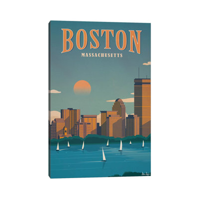 «Boston» par IdeaStorm Studios - reproduction d'art graphique à cadre flottant