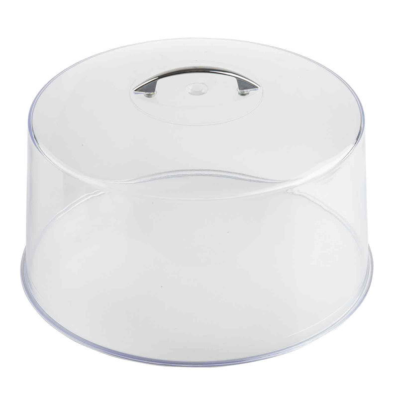 Stanhope TableCraft Cake Plate & Cover Set, 13" Stainless Steel Base with Clear Plastic Dome