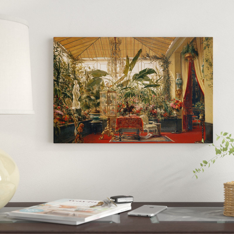 " Véranda De La Princesse Mathil " by Charles Giraud, 12" H x 18" W x 1.5" D, No Mat, Wrapped Canvas