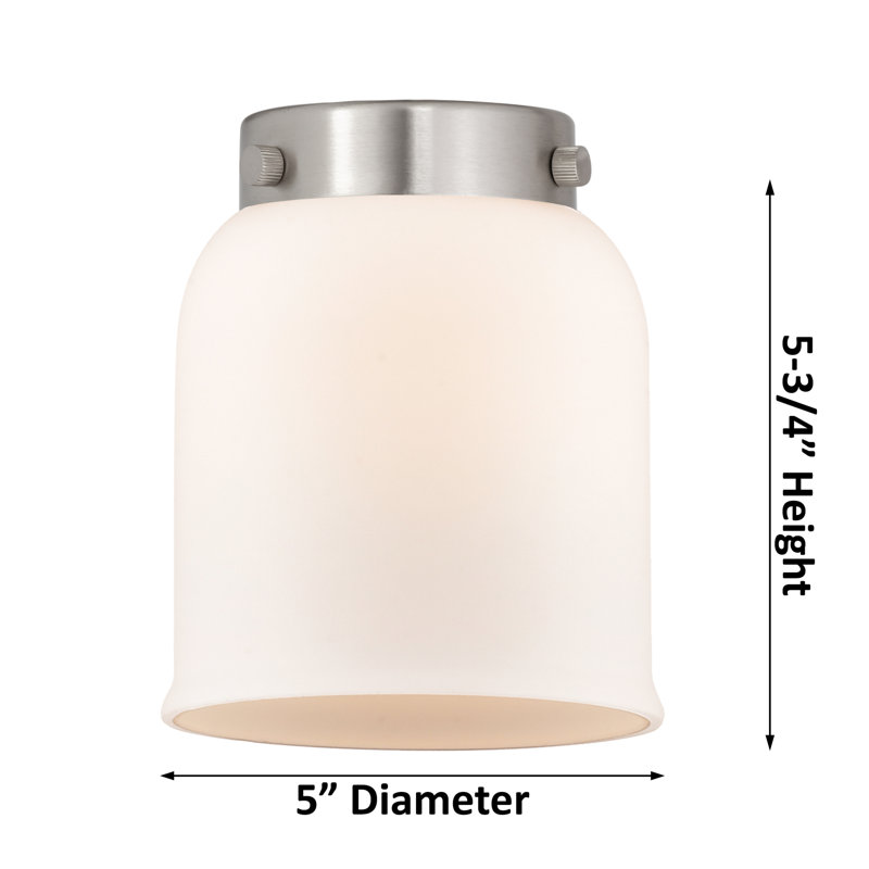 Caden Matte Black and Seedy Glass Flush Mount Light