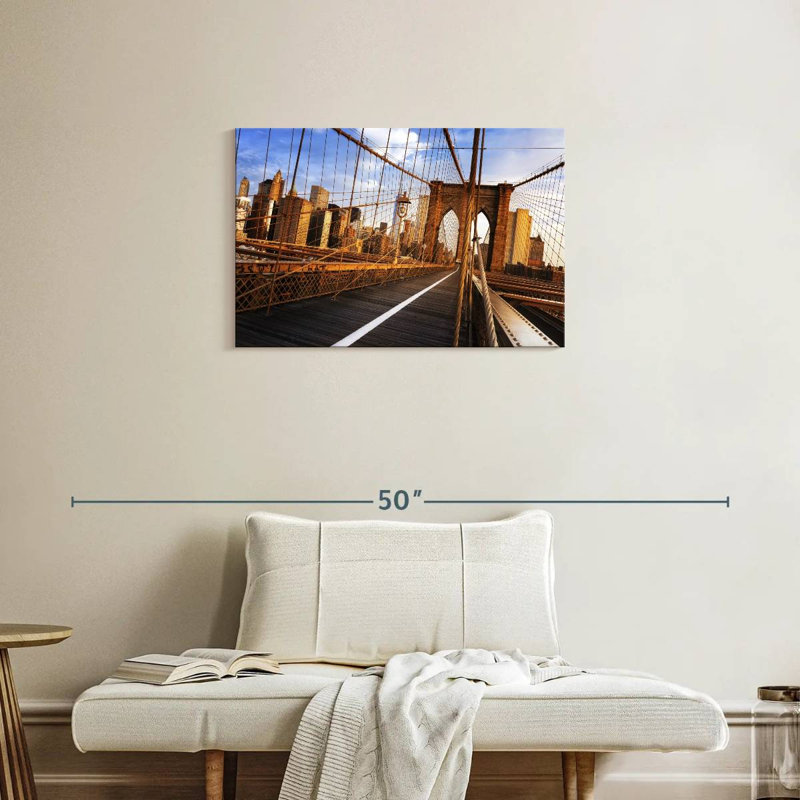 Ravi célèbre pont de Brooklyn, NY, H 20 po x l 30 po
