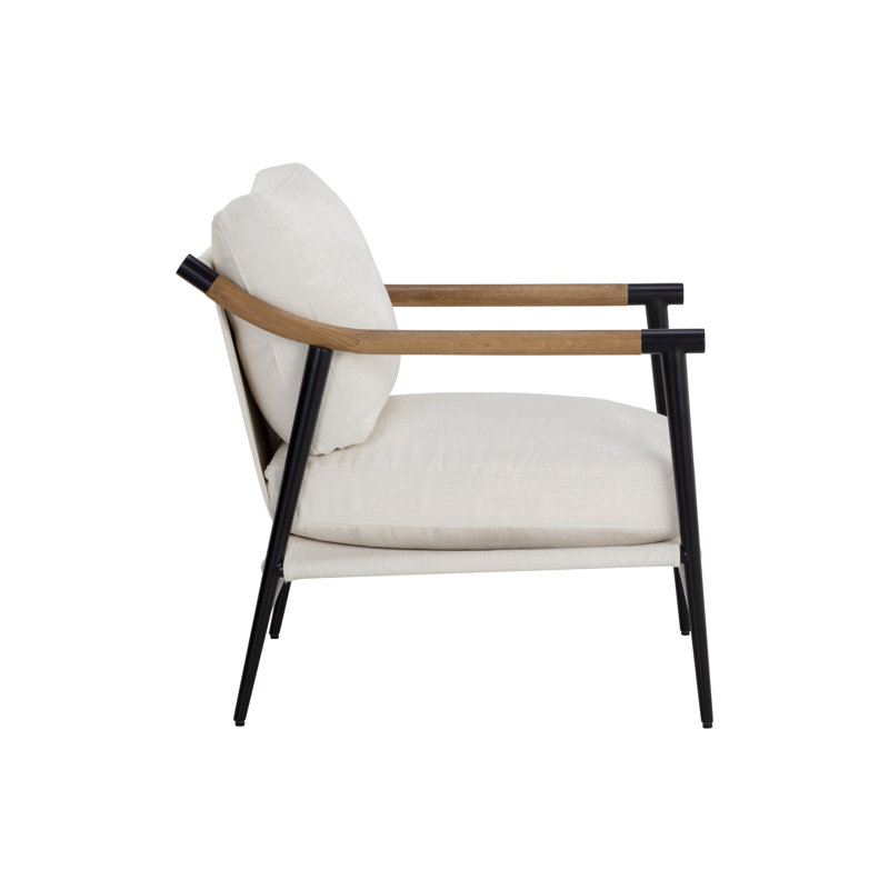 Méridienne de 27,75 po Vineeta, Polyester crème