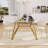 47.3-Inch Rectangular Glass Dining Table, Suitable For 1-6 People, Modern Style Home Kitchen Dining Table, Equipped With Sturdy Metal Table Legs,Suitable For Dining Room,Living Rooms, Offices, Gold-826392504