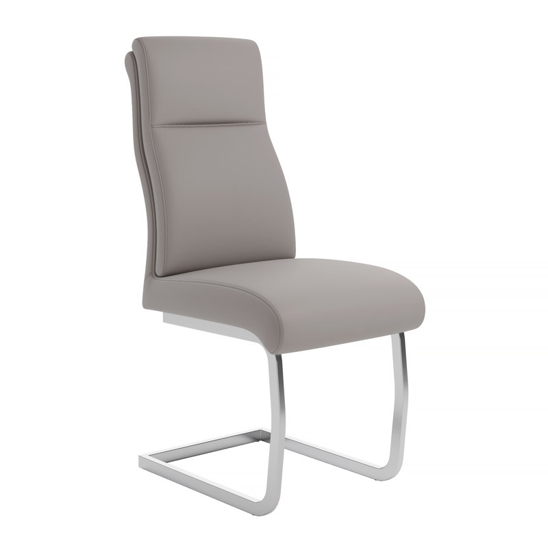 Baukea 0cm H Upholstered Cantilever Chair, Taupe