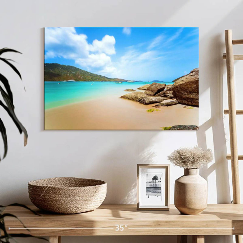 Plage idyllique de Gillard Magens Bay, H 16 po x l 24 po