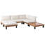 Garden Corner Sofa with Table 5 Seater FRAZZANO Certified Acacia Wood Off-White