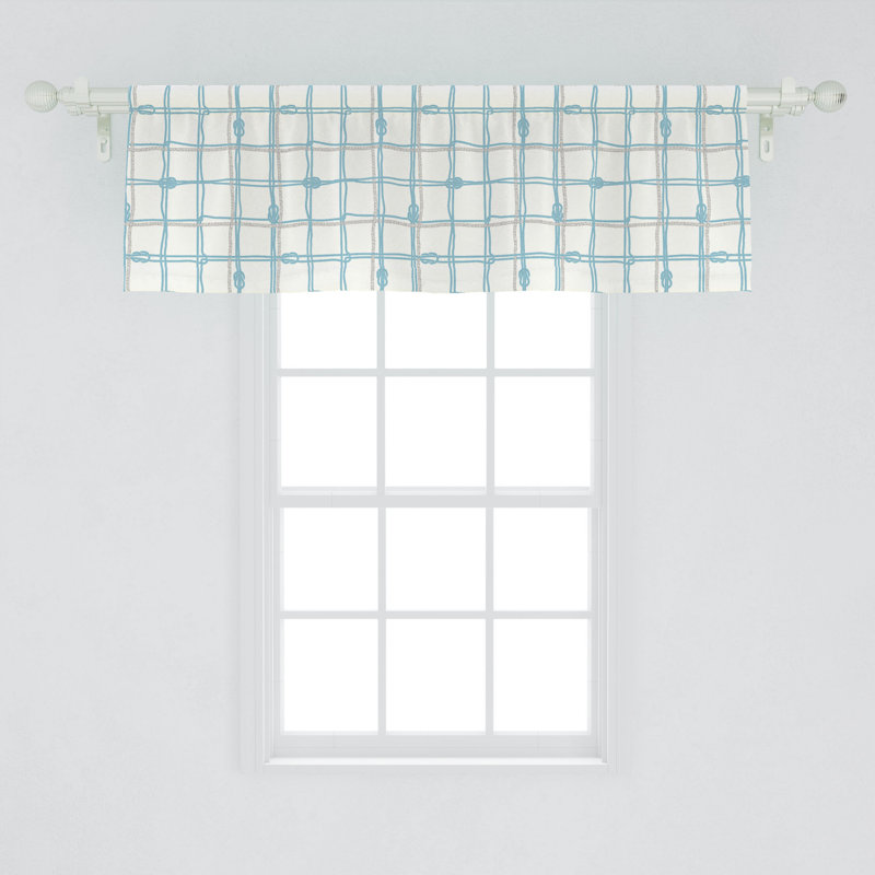 Geometric Tailored Window Valance