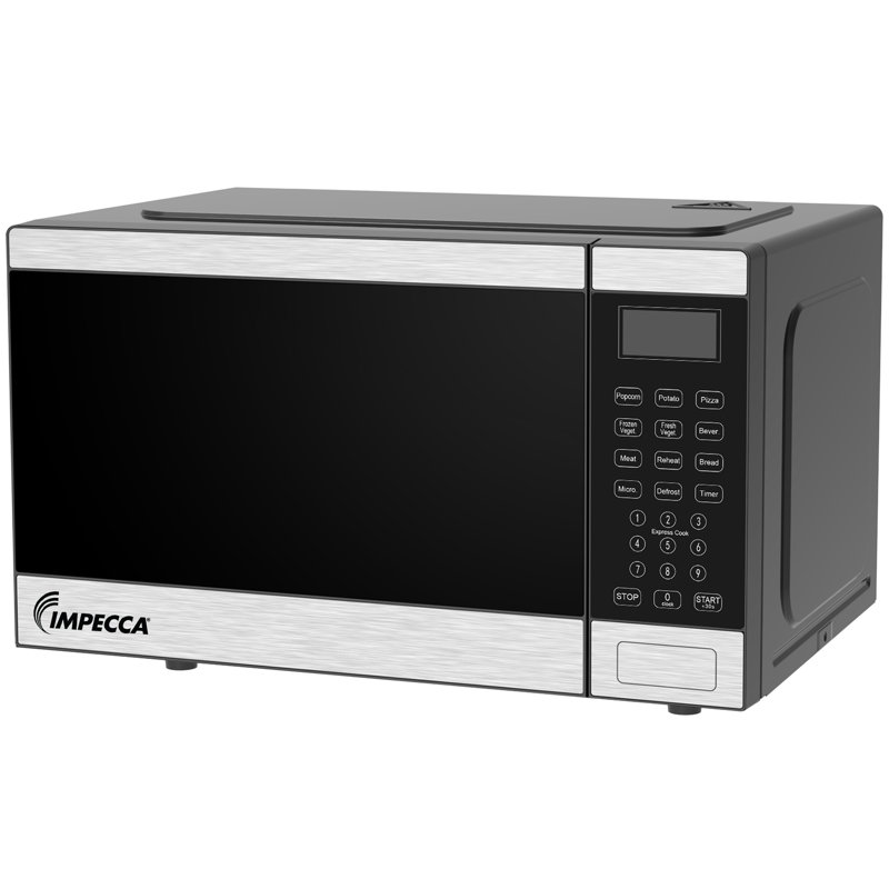 Impecca 0.9 Cu. Ft. Countertop Microwave Oven 900W, Stainless