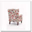 Chaise d'appoint avec pieds en bois rétro