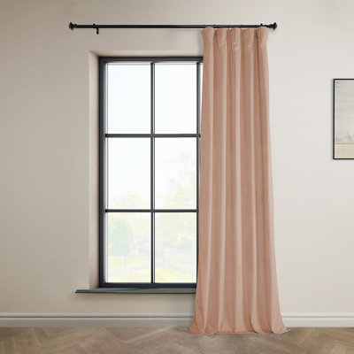Matra Plush Velvet Room Darkening Curtain Panel