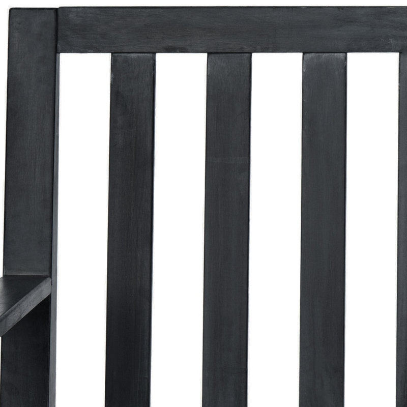 Banc de jardin en bois indaka d’acacia, Gris Ardoise Foncé
