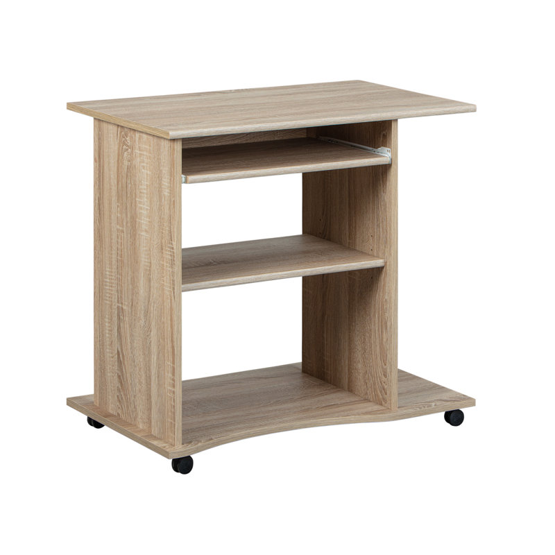Leming Computer Desk with Keyboard Tray, Sonoma Oak Imitation