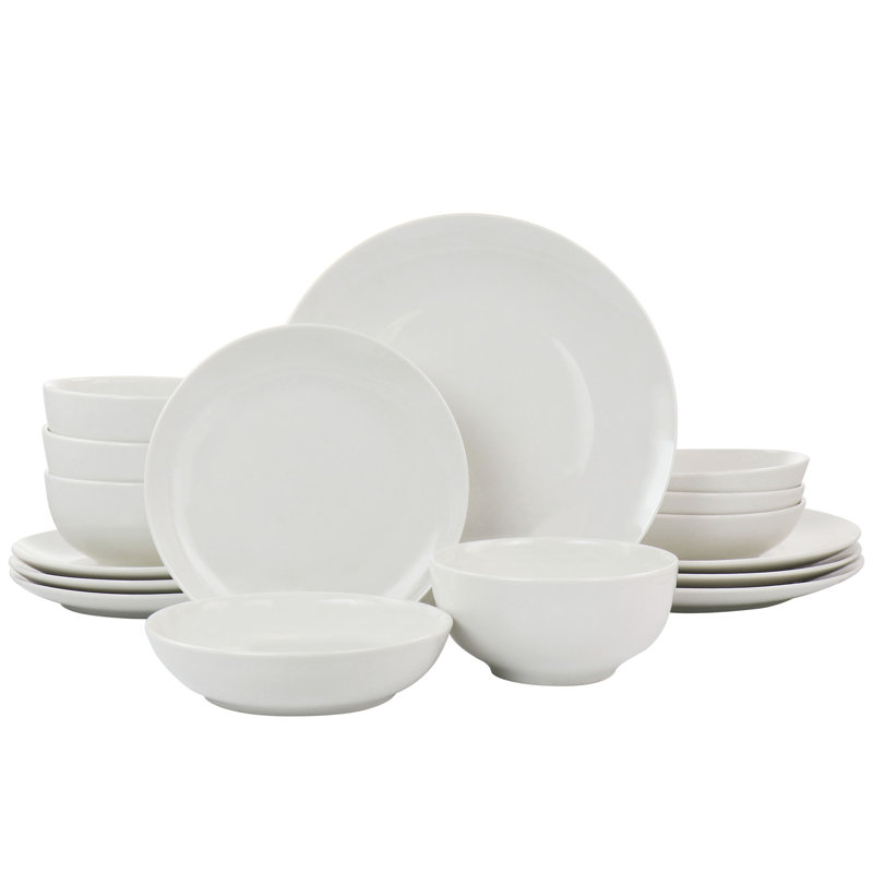 Service de table en porcelaine 16 pièces Elama Camellia