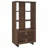 3-Shelf Open Bookcase with Doors