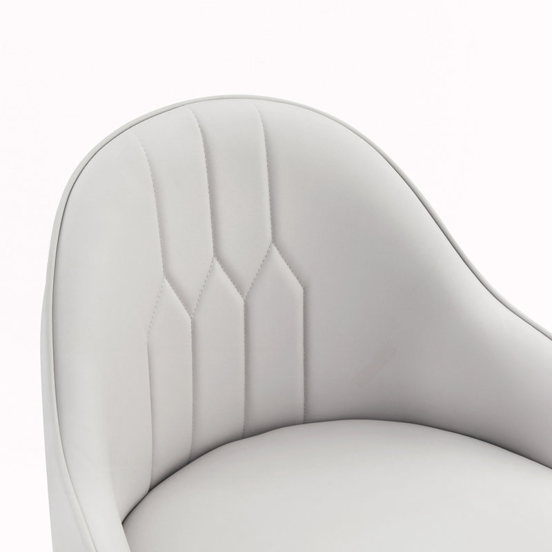 Ensemble de 2 tabourets de bar, Gris clair, Blanc / noir