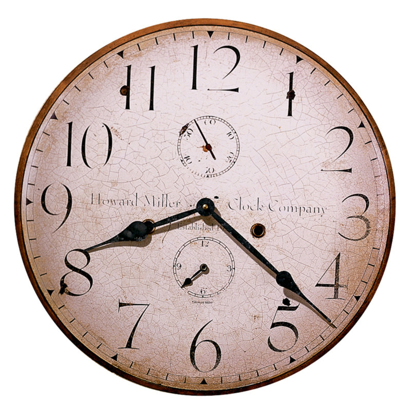 Wood Wall Clock, 46cm H x 46cm W x 4.45cm D