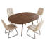 Ensemble de table de salle à manger, ensemble de table de cuisine moderne pour la cuisine, salle à manger (1 table et 4 chaises)-118554294-118554293
