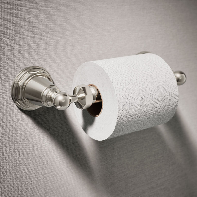 Pinstripe® Wall Mount Toilet Paper Holder, Vibrant Polished Nickel