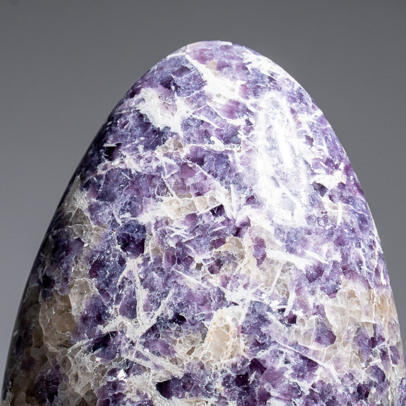 Genuine Polished Lepidolite Freeform (2.2 Lbs), 5" H x 3.5" W x 2" D, Purple/Beige