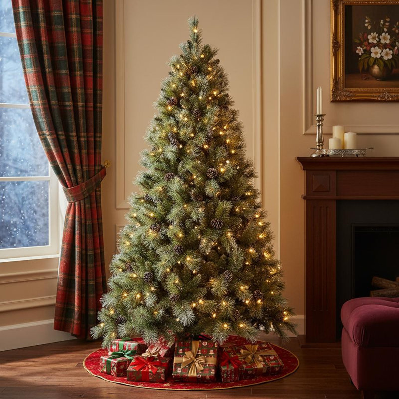 Arbre de Noël pin 9 pi avec lumières