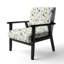 Chaise d'appoint rembourrée bohémienne et éclectique Minimalist Botanics