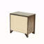 Table de chevet en bois avec 2 tiroirs en brun
