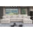 155.7" W 6-Piece Modular Chenille Sectional-350313746