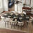 Lethia 63 to 94" Extendable Sintered Stone Dining Table for 4-10, Table top with Carbon Pedestal-116319446-126593428
