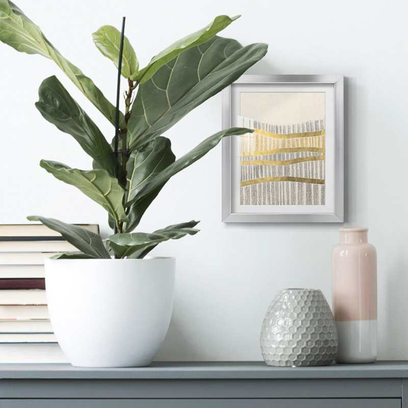 Pasture Bales II -Framed Print, 28.5" H x 20.5" W, Silver