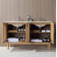 Meuble-lavabo en contreplaqué de chêne naturel avec plateau en quartz 60 po Emir-98877261