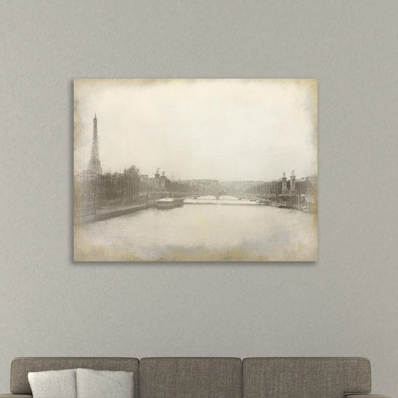 « paris nuits » par kimberly allen, reproduction d’art sur toile tendue, H 36 po x l 48 po x P 1,5 po