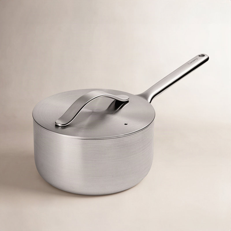 Caraway 3Qt Stainless Steel Saucepan W/ Lid, 3 quarts