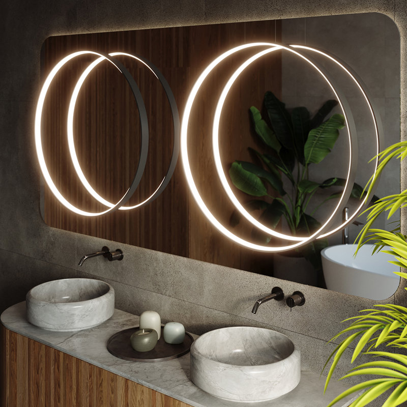 1 - Light LED Geometric Pendant, White, 3000K, 150cm H x 16cm W x 110cm D
