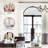 Arch Window Shade Radius Half Circle Arched Non-Woven Stick on Cut to Size self Adhesive Light Filtering Half Moon Round Window Covering Pleated Blinds for Front Door-2004101285-2004101275