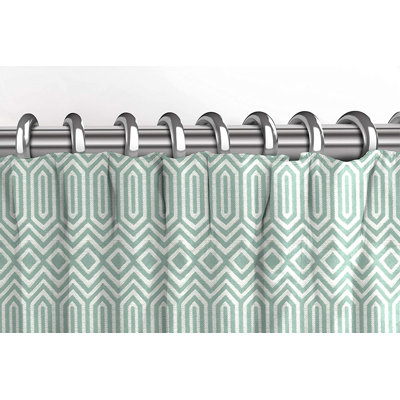 Geometric Blackout Pinch Pleat  Curtain Panels