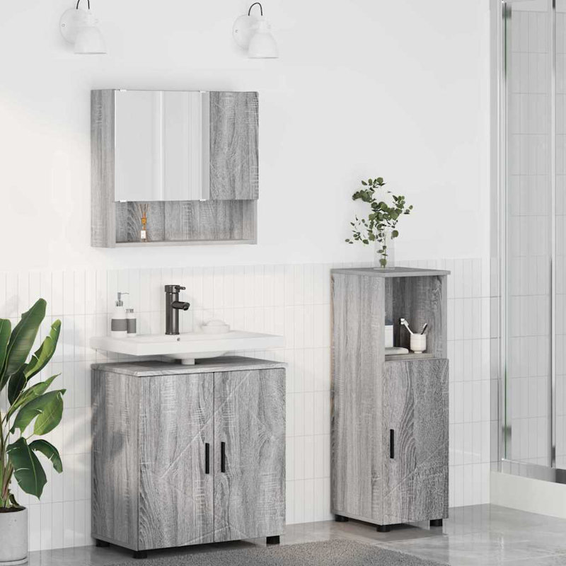 Bathroom Storage Furniture Set, Grey