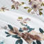 Édredon très grand / très grand - imprimé floral avec détails de broderie, literie douce 5 pièces en coton bleu et bleu sarcelle, élégant-119448415