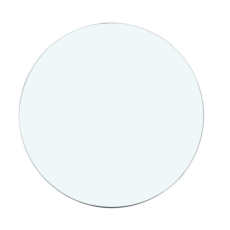 Rond de 23,6 pouces, plateau de table en verre, épaisseur 3/10, trempé, résistance à cinq fois, conception des bords résistante, caractéristique
