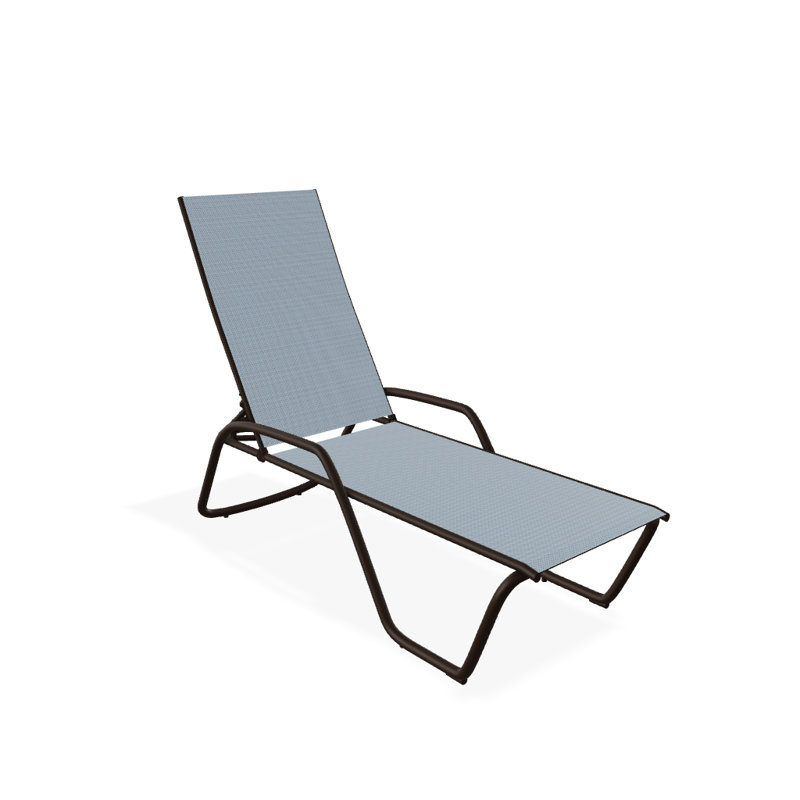 Outdoor Rust-Resistant Metal Chaise Lounge, Textured Kona, Jay