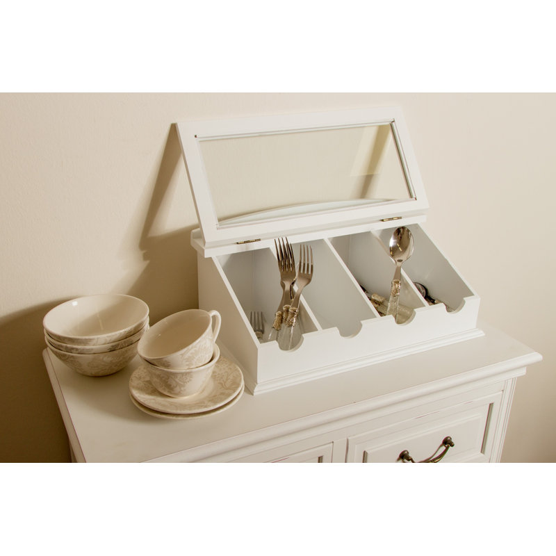 Silverware Tray, White