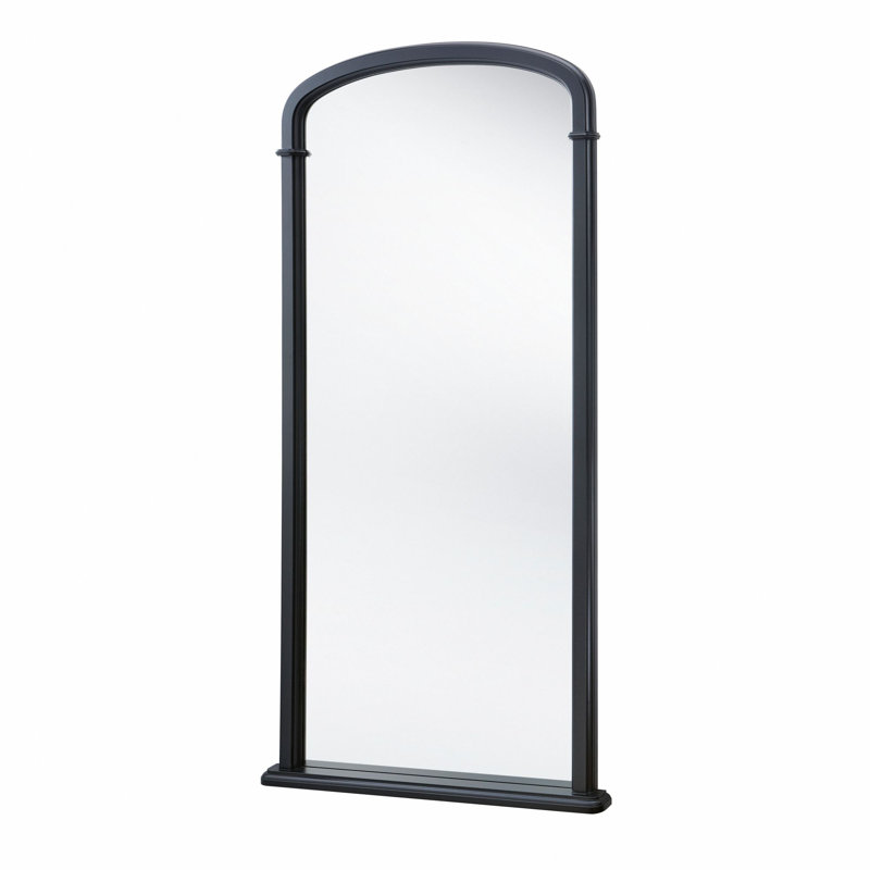 Refined Tall Georgian Mirror, Matte Black