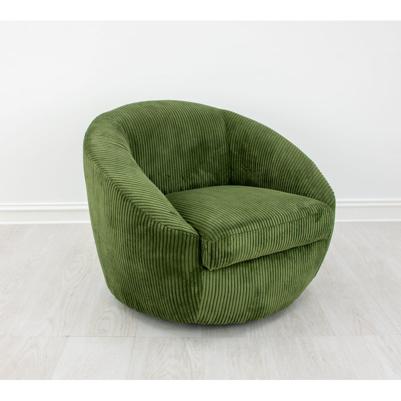 Olivia Swivel Barrel Chair, Dusty Olive