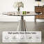 Ensemble de table de salle à manger moderne à piédestal avec plateau en verre trempé 35,4 po Modern-1176602936-1176602885