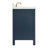 Ariel Cambridge 36 In. Left Offset Vanity With 2 In. Carrara Marble Countertop-105903795-134280567-134280568
