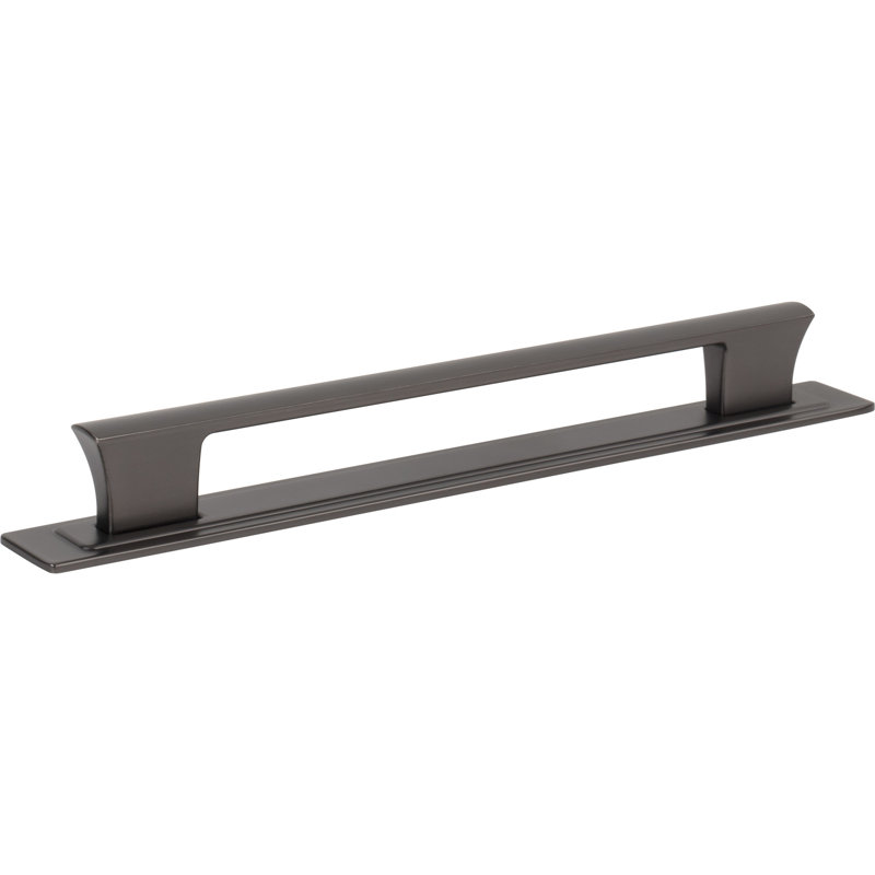 Zander 12" Center To Center Bar Pull, 7 9/16", Slate