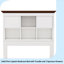 Solid Pine Captain Bookcase Bed With Trundle Bed And 3 Spacious Under Bed Drawers In Casual, White+Walnut-633960205