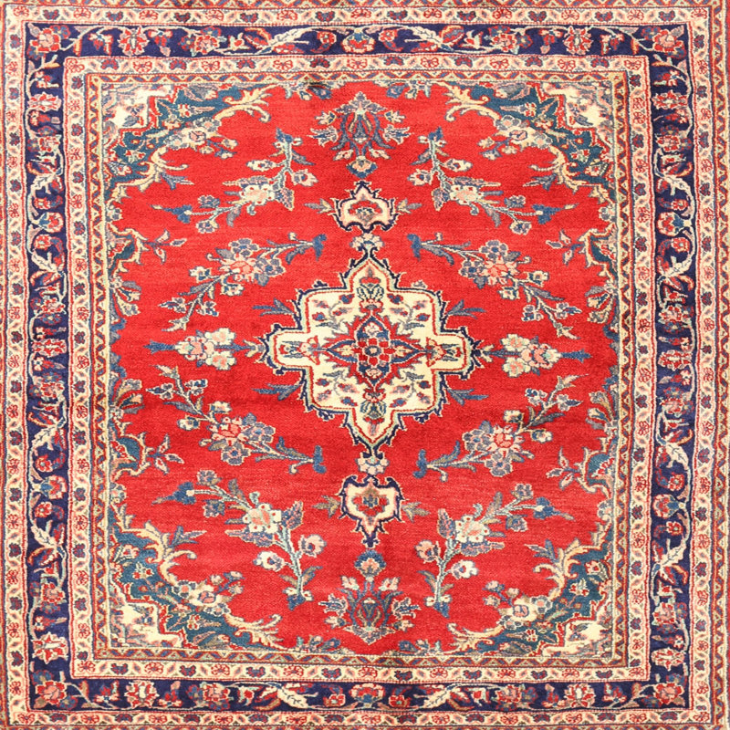 Cassen Oriental Indoor Rug, Square 6'